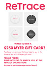 Win $250 Myer Gift Voucher from ReTrace