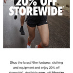 [VIC] 20% off Storewide (Full Priced Items Only) @ Nike Emporium (Melbourne)