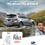 Win a 2018 Subaru Outback Worth $45,990 or 1 of 60 Family Passes to the Premiere of Secret Life Of Pets 2 from Nova