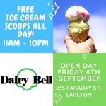 [VIC] Free Ice Cream, All Day Friday (6/9) @ Dairy Bell (Carlton)