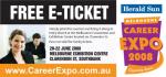 Free Entry to the Herald Sun Careers Expo (Melbourne)