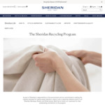 Donate Used Sheets/Towels & Receive 10% off (Min Spend $100) @ Sheridan Boutique/Studio Stores