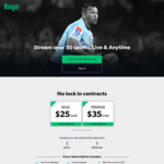 Free 3-Month Kayo Basic Sports Subscription (Or Premium $10 Per Mth) for Inactive or New Kayo Members via BetEasy
