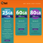 25GB Per Month for 12 Months| Unlimited Talk & Text | 100 Mins International Calls | $19/m @ ETel Mobile