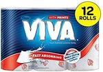 Viva Paper Towel, Printed (Pack of 12) $19.56 + Delivery ($0 with Prime/ $39 Spend) @ Amazon AU