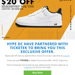 $20 off When You Spend $100 or More on Full Price or Sale Items at Hype DC