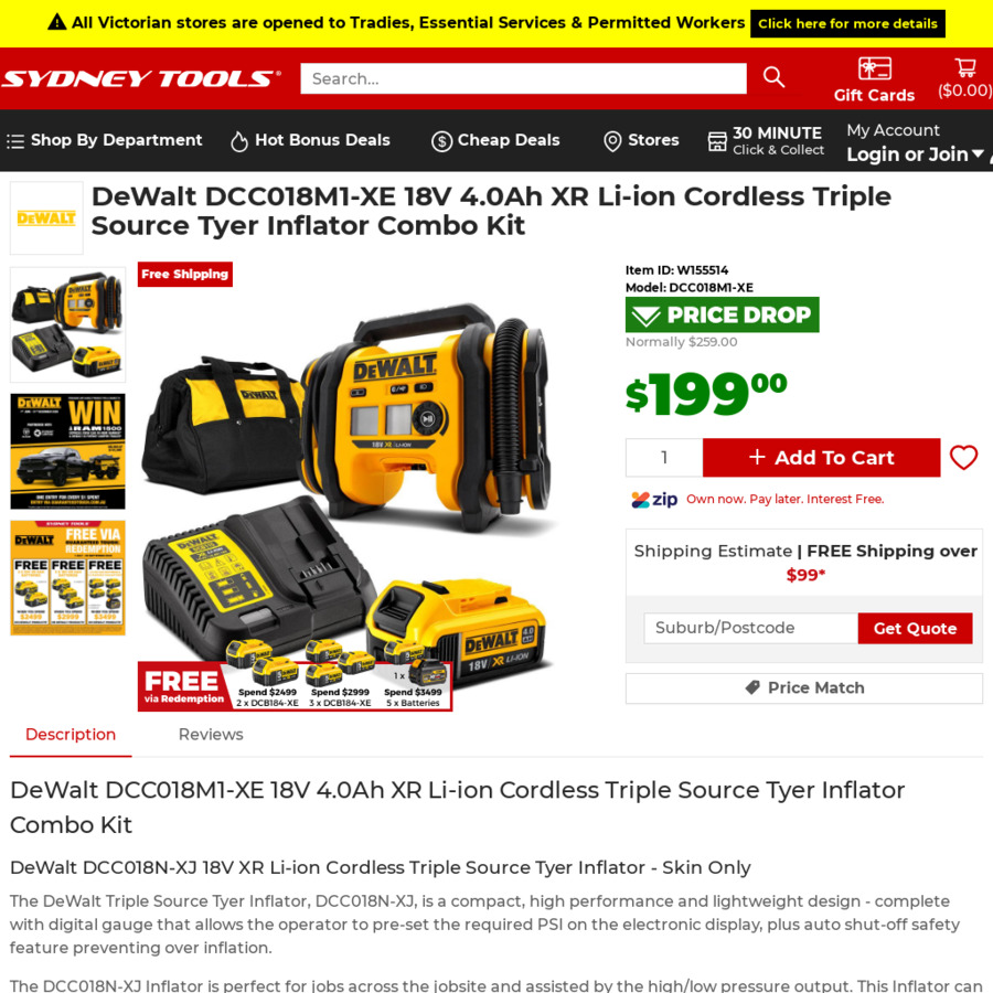 Dewalt inflator online kit