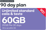[VIC] Kogan Mobile - 90 Day Prepaid SIM 60GB $9.90 - New Customers Only