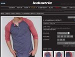 INDUSTRIE: Tight Arse Tuesday. 50% off The 3/4 Baseball Henley Online 24 Hour Sale Only