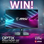 Win an MSI Optix QHD 165Hz 27" Monitor Worth $769 from PC Case Gear