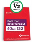 Vodafone $30 40GB 28-Day Prepaid SIM Starter Kit for $9 in-Store Only @ Woolworths