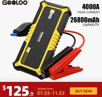 GOOLOO 26800mAh Car Battery Starter Portable Power Bank US$105.41 (~A$140.34) Delivered @ Gooloo official via Aliexpress