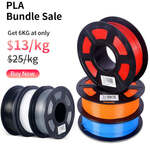 6kg PLA 3D Printer Filament 1.75mm (6 Spools of 1kg) US$65 (~A$90) Shipped from Melbourne Warehouse @ Kingroon