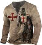 Men's 3D Print Soldier Long Sleeve T-Shirt US$13 (~A$20) Delivered @ printrendy UK