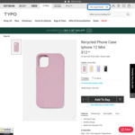 Recycled Phone Case for iPhone 12 Mini $3 (Was $12.99) + $7 Delivery ($3 C&C) @ Typo via Cotton On