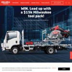 Win a Milwaukee Tool Pack Worth over $15,000 from Isuzu