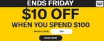 $10 off When You Spend $100 Online @ Liquorland