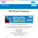 Win a Trip to Boost Mobile Gold Coast 500 and Will Brown Meet and Greet Worth $4,286 from Thrifty Car Rental