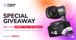 Win 1 of 4 AI Powered 4K Webcam from Obsbot and Streams Charts
