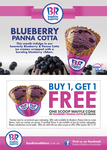 Baskin Robbins Buy 1 Get 1 Free One Scoop Waffle Cone of Blueberry Panna Cotta Ice Cream