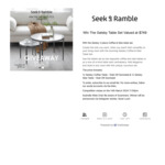Win a Gatsby Coffee Table + Side Table (Worth $749) from Seek & Ramble