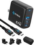 Zyron Tech Powerpod 67W, 3-Port USB-C GAN Travel Charger with AU/EU/UK Adapters, Case & 2m USB Cable $39.99 Delivered @ Zyron
