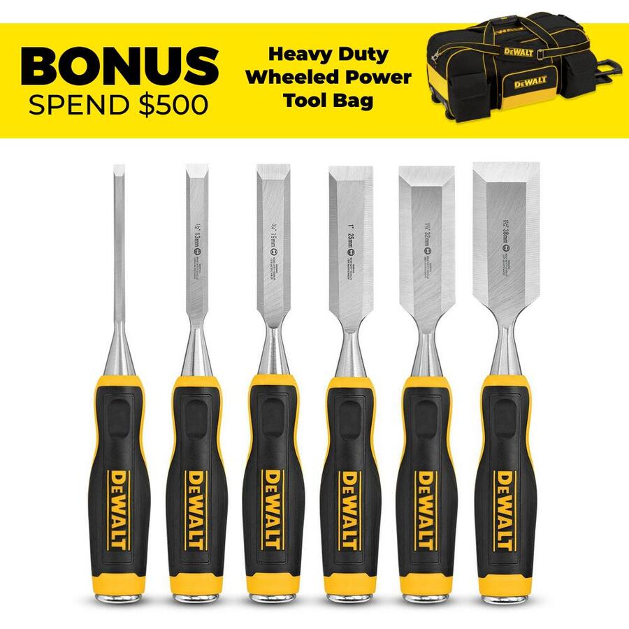 Dewalt dwht16852 9 6pce wood chisel set 49 delivery 0 c c 99