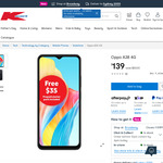 [Vodafone-Locked] Oppo A38 4G $139 (Free Delivery/C&C) @Kmart AU