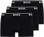 Hugo Boss Men's Trunks Black 3 Pk: Med $31.99 (OOS), Lrg $39.00 + Delivery ($0 with Prime/ $59 Spend) @ Amazon AU