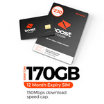 Boost $230 Prepaid SIM 170GB Data 12 Months for $182 Delivered @ Oz Tech Biz