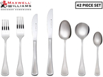 [OnePass] Maxwell & Williams 42-Piece Cosmopolitan 18/10 Stainless Steel Cutlery Set $51.60 Delivered @ Catch (Excludes QLD)