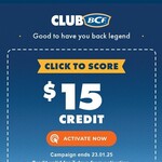 $15 Bonus Store Credit via Email for Club Members @ BCF