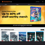 Up to 60% off Sitewide on Anime Merch, Home Video, Manga & More + $7 Delivery ($0 with $75 Order) @ Crunchyroll Store Aus