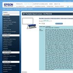 Epson 80" Portable Tripod Screen - ELPSC21B $79 + Free Delivery
