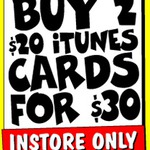 2x $20 iTunes Cards for $30 (25% off) @ JB Hi-Fi in- Store Only until Sunday
