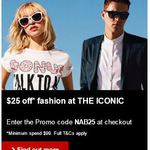 $25 off Purchases of > $99 at The Iconic