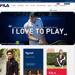 Fila Min. 50% off Everything Site Wide Free Delivery over $50