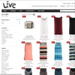 Up to 70% off Jackets, Hoodies, Singlets, Tees and More @ Live Clothing