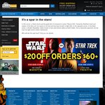 ThinkGeek - $20 off $60 Minimum Spend on Star Wars OR Star Trek Items