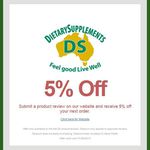 5% off Orders at DietarySupplements by Leaving Feedback on Their Products