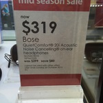 Bose Quietcomfort Qc20i Noise Cancelling Earphones $319 Save $80 at Myer