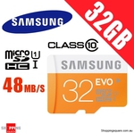 Samsung 32GB Micro SDHC Class10 48MB/s $17.95 Delivered, 64GB $38.95 Delivered @ Shopping Square
