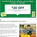 Woolworths Free Delivery and $20 off for 1st Online Order over $100