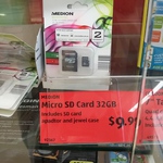 Medion 32GB Micro SD with Adaptor $9.99 @ Aldi Meadowbank NSW