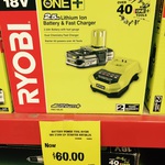 Ryobi Fast Charger + 2.5ah Lithium Ion Battery $60 @ Bunnings [Pakenham VIC] (Possibly Others)
