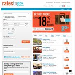 RatesToGo 18% off Participating Hotels