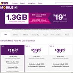 TPG Mobile New VF 4G Plans - $19.99/Mth $400 Calls & SMS, 1.3GB Data - No Contract