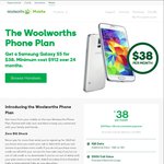 Woolworths Mobile (Telstra 3G) Samsung S5 16GB $38 a Month $1000 Credit, 1GB Data, Unlimited TXT