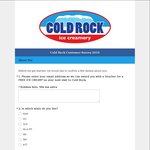 Cold Rock - Free Kiddies Size Ice Cream on Completion of Survey (31 Questions - VIP Club Members Only)