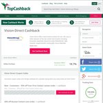 VisionDirect.com (Contact Lenses) 35% off + 14% Cashback via Topcashback
